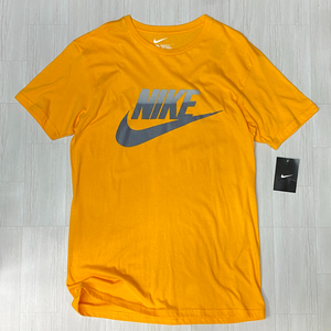 USA正規品 【S】 NIKE ナイキ AIR エア 半袖 クルーネック Tシャツ レギュラーフィット スウッシュ オレンジ グレー グラデーション (NK1)