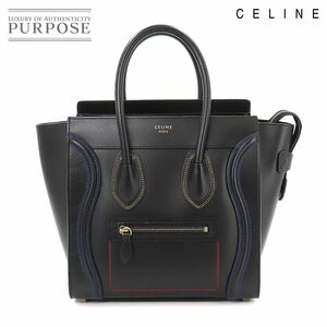 As good as new Celine CELINE Luggage Micro Shopper Handbag Leather Black 167793 Gold Hardware Luggage Micro 90139596, Celine, Bag, bag, Handbag