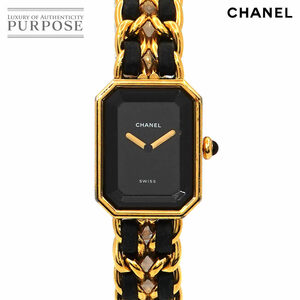 シャネル CHANEL プルミエール XLサイズ H0001 ヴィンテージ レディース 腕時計 ブラック 文字盤 ゴールド ウォッチ Premiere 90149235