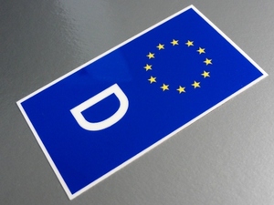 u_L-mg# Germany D [ magnet ] L size length 16× width 9cm 1 sheets # water-proof national flag vehicle ID euro plate Europe Polo Polo Golf Golf EU