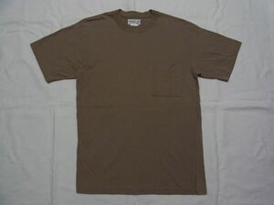 ☆美品・未着用☆ 90s agnes b. homme アニエスベー オム 無地 ポケット Tシャツ size1 ブラウンベージュ 日本製 ☆古着