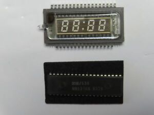 未使用 新品 NS 時計IC MM5316N ＆ 蛍光表示管 VFD LD8164 部品セット （在庫３セット有り）