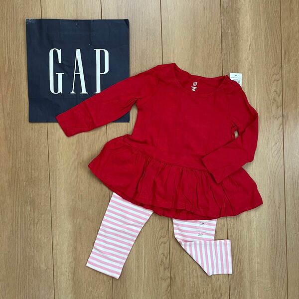 新品★baby gapペプラムトップス＆レギンスセット90