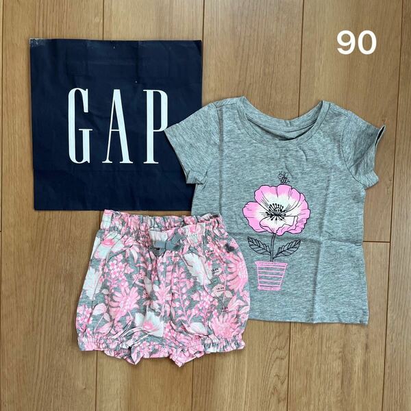 新品★baby gap半袖Tシャツ＆かぼちゃパンツセット90