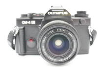 Y1736 オリンパス Olympus OM-4 Ti チタン ブラック Auto-W 28mm F2.8 ボディ レンズセット ジャンク_画像2