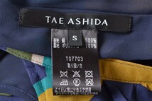 未使用 TAE ASHIDA 総柄 シルク ドレス ワンピース S ネイビー タエアシダ KL4PCKAL50_画像9