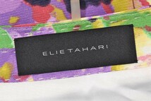 美品 ELIE TAHARI フラワープリント ノーカラー ジャケット ITA36 マルチ エリータハリ KL4Q2CL240_画像8