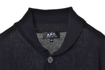 A.P.C. コットン ニットカーディガン XS ブラック アーペーセー KL4Q2UQL40_画像3