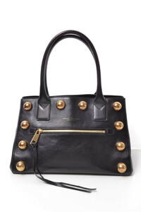 美品 MARC JACOBS スタッズ レザー ハンド バッグ ONE SIZE ブラック マークジェイコブス KL4QL2UA09