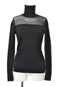  beautiful goods CoSTUME NATIONAL see-through high‐necked knitted XS black Costume National KL4QKBAS17