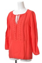 美品 DIANE von FURSTENBERG ILIANA TOP ブラウス 0 レッド ダイアンフォンファステンバーグ KL4Q2CLH48_画像3