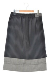  beautiful goods COMME des GARCONS Mix pattern Layered skirt S black Comme des Garcons KL4QU2QS27