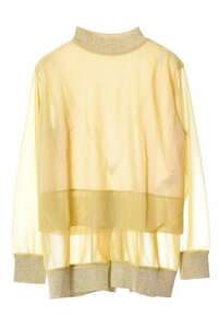  прекрасный товар TOGA Layered прозрачный tops 36 Gold Toga KL4QS2A279