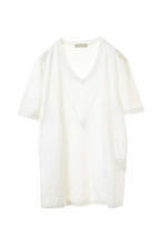 GIRELLI BRUNI コットン Vネック Tシャツ 52 ホワイト ジレッリブルーニ KL4CQBHK41_画像1