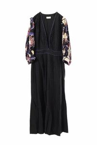 DRIES VAN NOTEN print switch dot long dress One-piece 36 black Dries Van Noten KL4CPBCA39