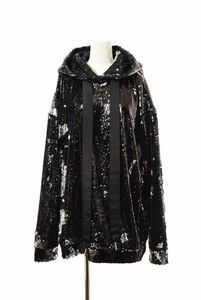  beautiful goods MARQUES ALMEIDA spangled over pull over parka XS black maru kesarume Ida KL4CPLCU32