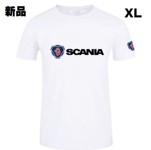 新品 SCANIA スカニア　トラック Tシャツ　ホワイト　XL