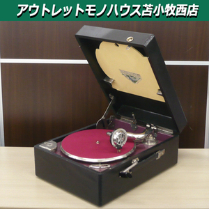  junk necessary maintenance . Japan trunk type portable gramophone KIKUNIPPON Tomakomai west shop 