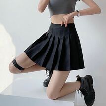 ■プリーツスカート ミニ【ブラック】XLsize インナー付 可愛い ミニスカ_画像5