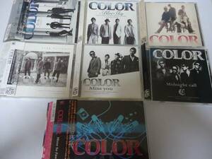 送料無料★COLOR(カラー) CD＋DVD 7枚セット★青い鳥 Miss you Blue Sky 音色 Midnight call Move So Fast Long Distance