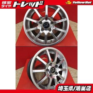 ST SPORT TECHNIC 15x6.5J+42 5H-112 ハブ径57.1mm 球面ボルト用中古ホイール4本セット フォルクスワーゲン ゴルフ5 等に 鴻巣