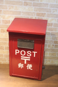  из дерева античный mail post Showa Retro mail box 