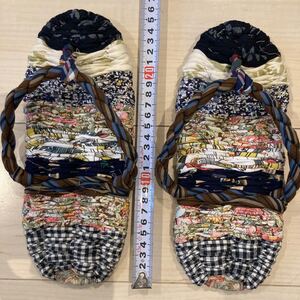ハンドメイド 布ぞうり 室内履き ハンドメイド 布ぞうり スリッパ ニオイ 蒸れ防止 サンダル 通気性 健康 外反母趾 足ツボ
