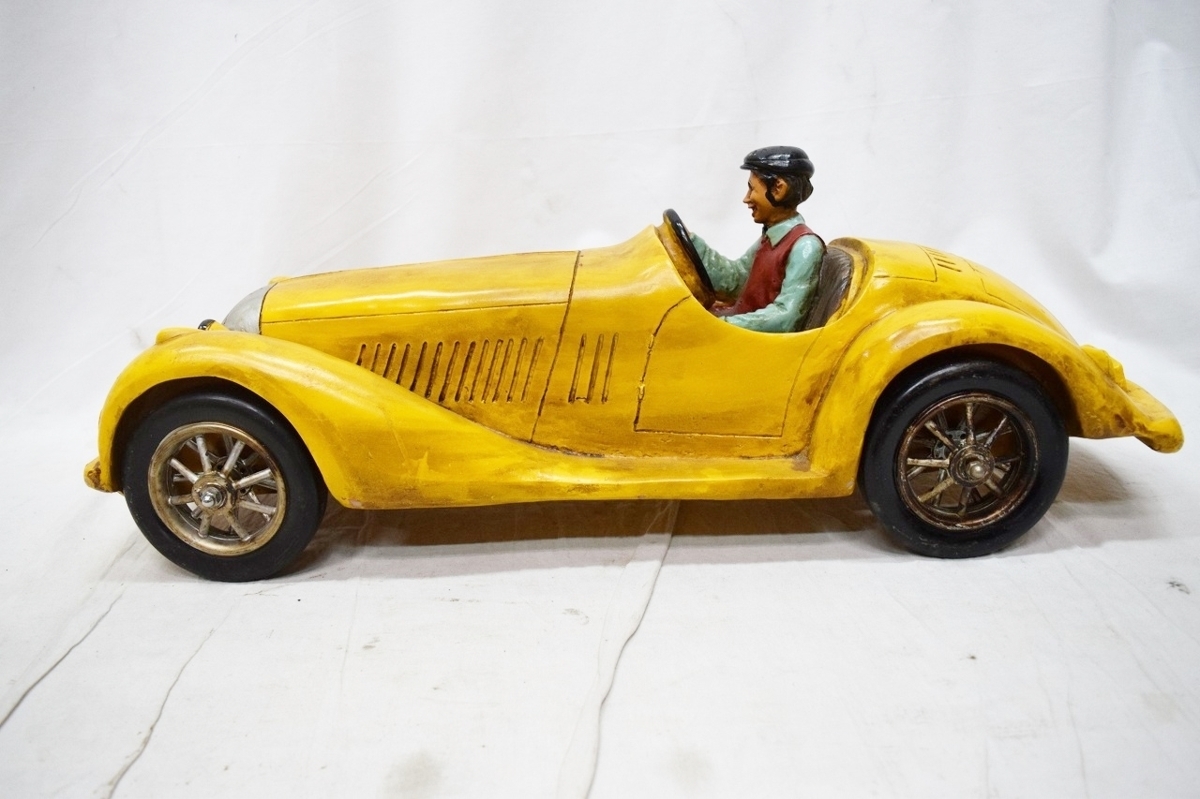 Vintage/Objets en bois/intérieur/voiture faite à la main art de voiture classique Hama 047, œuvres faites à la main, intérieur, marchandises diverses, ornement, objet
