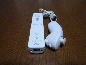 RN089【送料無料 動作確認済】Wii リモコン ヌンチャク セット ホワイト　白　