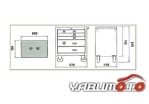 SEEDNEW ローラーキャビネット 青 ブルー 5段引出し S-R905B 法人のみ配送 メーカー直送 代引き不可 送料無料_画像2