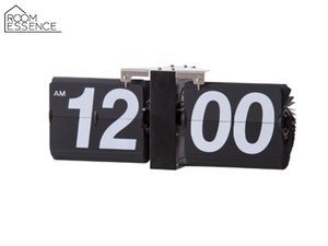 東谷 フリップクロック パタパタ時計 ブラック 黒 アナログ おしゃれ レトロ 置き掛け両対応 CLK-118BK あずまや メーカー直送 送料無料