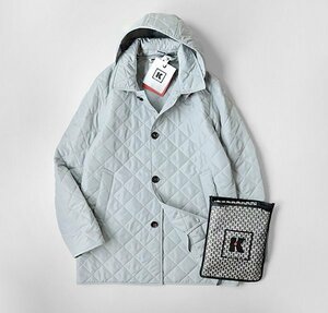 * KIRED * quilting coat gray size 52 * hood demountable *f- dead jacket Italy made ( lowering . with cover ) key red *K2Q