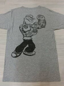 ポパイ Popeye Tシャツ メンズ Ｍサイズ オフィシャル オリーブ タトゥ◆USA Vintage アメトイ ビンテージ 古着 King Features Syndicate