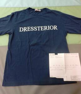 ドレステリア DRESSTERIOR ビッグ ロゴ ソフト天竺綿 Tシャツ サイズM ユニセックス可 正規品