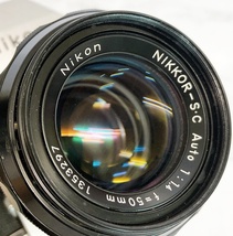 ニコン F 7224498 一眼レフ フィルムカメラ フィルター レンズ付き（NIKKOR-S.C 50mm 1：1.4）動作未確認 ジャンク_画像7