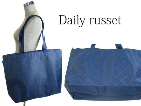 ★送料込★【新品 Daily russet】トートバッグ　ショルダーバッグ　（モノグラム）　デイリーラシット　ビッグトート　大きい