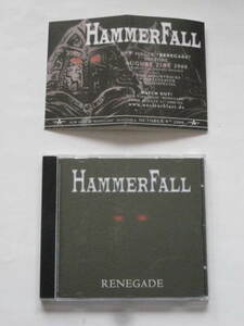 【★日本未発売★スウェーデン産正統派★】HAMMERFALL１ｓｔプレス・シングル④(廃盤)非売品フライヤー付き、ACCEPT・HEAVY LOADのカバー