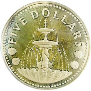 Барбатос Серебряная монета 1974 Серебряная пыль 925/1000 31.1G Античтная монета