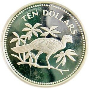 ベリーズ 銀貨 1974年 シルバー 10ドル 品位925/1000 29.8g アンティークコイン