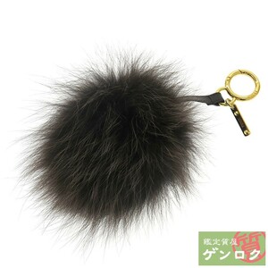 [ used ] Fendi 7AR259 charm fur Brown key holder bag charm FENDI[ pawnshop ][ cash on delivery commission free ]