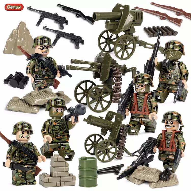 UnitedBricks カスタムミニフィグ WW2 ドイツ軍小銃手 大戦中後期