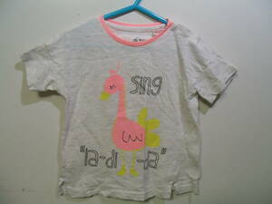 全国送料無料 ザラ ベビー ZARA BABY 子供服キッズベビー女の子可愛いピンクの鳥プリント半袖Tシャツ 92 (90)