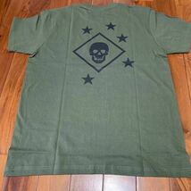 沖縄 米軍放出品 海兵隊 実物 US MARINES RAIDERS MARSOC Tシャツ MEDIUM OD COTTON (管理番号E15)_画像2