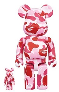 【送料無料】新品 未開封 正規品 BE@RBRICK × BAPE（R）ABC BE@RBRICK 100％ & 400％ SET PINK ベイプ ベアブリック ピンク カモ