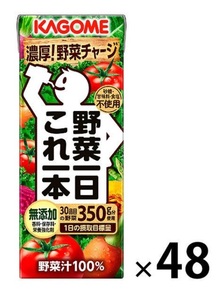 【送料無料】カゴメ 野菜一日これ一本 200ml ×48本(紙パック)
