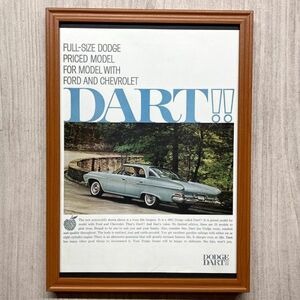 ■即決◆1961年(昭和36年) DODGE DART ダッジ ダート ダッヂ【B4-2043】アメリカ ビンテージ雑誌広告【B4額装品】当時物/本物広告 ★同梱可