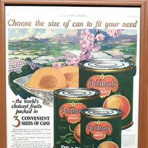 ■即決◆1924年(大正13年) DEL MONTE デルモンテ ピーチ 缶詰【B4-7581】アメリカ ビンテージ雑誌広告【B4額装品】当時物/本物広告★同梱可_画像4