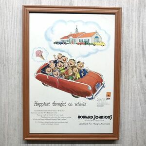 ■即決◆1950年(昭和25年) HOWARD JHONSON'S レストラン イラスト広告【B4-9410】アメリカ ビンテージ雑誌広告【B4額装品】当時物 ★同梱可