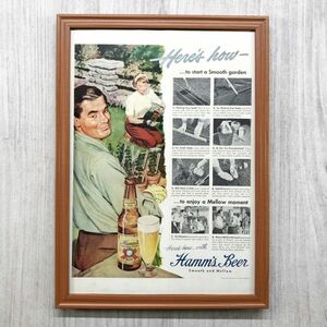 ■即決◆1949年(昭和24年) Hamm’s Beer ハムズ ビール/ガーデニング【B4-6085】アメリカ ビンテージ雑誌広告【B4額装品】当時本物★同梱可