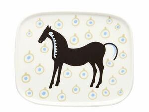 marimekko マリメッコ スクエアプレート 新品 ムスタ タンマ Musta tamma 黒い馬